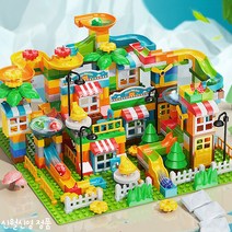유아용 블럭장난감 데굴데굴 레일블록완구 레고듀플로 옥스포드 호환 통큰블럭, A.100pcs 놀이쉼터