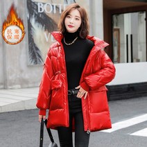 케쥬얼 겨울 여성 스탠드 칼라 패딩 단색 포켓 슬림핏 점퍼