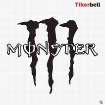 티커벨 몬스터01 대형 데칼스티커 TKL-07, 중형, 화이트