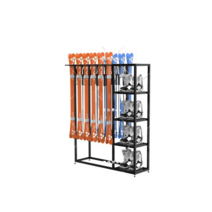 스키 스탠드 장비 진열대 렌탈샵 리조트 판매 거치대, 블랙 휠 선반 65x40x180CM