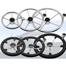 보트 핸들 방향타 선박용 요트 부품 휠 스포츠 기동, 15.5인치 검정색 폼(손잡이 없음)