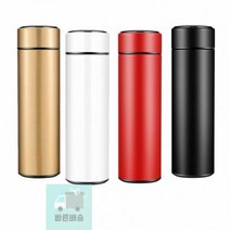 LED__스마트_보냉_보온_텀블러_텀블러_진공_500ml_4중보온_분유보온병_온도 07CA, 화이트
