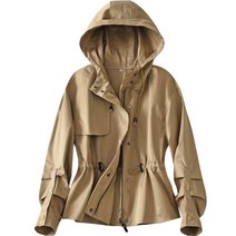 후드 집업 야상 자켓 블루종 윈드 브레이커 허리 스트링 봄 가을 바람막이 아우터