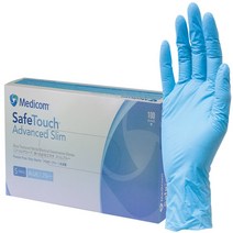 진료용 장갑 MEDICOM 세이프터치 메디컴 메디콤 슬림 니트릴 장갑 글러브 nitrile glove 라텍스, 메디컴니트릴M