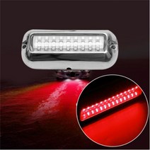 27 42 LED 스테인레스 보트 상인방 라이트 수중 폰툰 해양 선박 액세서리 방수 조명, 레드, 27LED