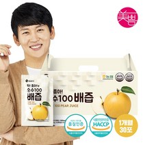 미쁨생활건강 딱좋아 국내산 순수100 배즙 90ml 1박스 총 30포, 배즙 90ml 1박스 (총 30포)
