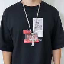 N048힙합목걸이 체인목걸이 남자목걸이 남성목걸이 십자가목걸이