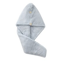 퍼투 더블 레이어 두꺼운 헤어타월 24 x 62cm, 1개, 그레이 블루