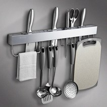 조리도구걸이 싱크대 무타공 국자 행주 걸이, 블랙