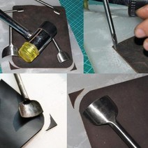 라운드커터가죽 공예 반올림 커터 펀치 도구 DIY 가죽 벨트 지갑 스트랩 소 가죽 펀치가죽 공예 DIY 도구, 라운드커터15mm