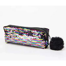 레인보우프렌즈 필통 11Color Option Reversible Sequin Pencil Case for Girls School Supplies Super Big Statione, Mixed Color