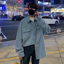 데님재킷코디 2023 봄 신한계 카라넥 퍼트리밍 옷 남자 아메카지스타일 고가 캐쥬얼 빅사이즈 자켓코트 4993300911