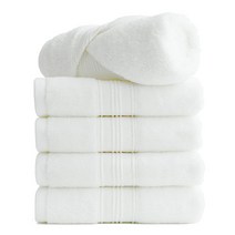 타월톡톡 호텔수건 코마사 30수 180g 고급 수건, 화이트, 5개