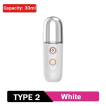 안개분사 미스트 공병 미스트기계 미스트기 30ml 미니 나노 분무기 usb 충전식 얼굴, 유형 2 흰색