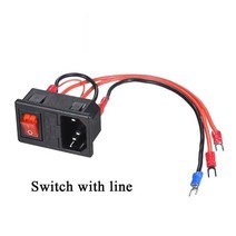 3D프린터부품 3D 프린터 부품 220V/110V 15A 전원 공급 장치 스위치 용 퓨즈가있는 남성 소켓 DIY 액세서리, 01 With cable