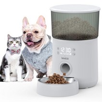 강아지 자동급식기 고양이 자율배식 자율급식 급여기 공급기 반려견 사료 배식기, Touch Type 4L WH_CHINA