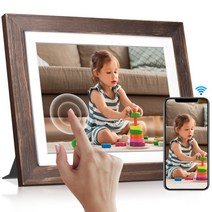 디지털액자 Kodak 97 인치 WiFi 디지털 사진 프레임 2048*1536 HD 터치 스크린 32GB 저장 사용 비디오 클립, 02 HDPF-978 Wood_02 미국 플러그