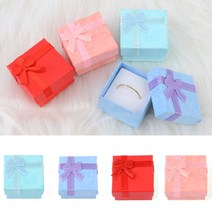 리본 예물 교환 반지 케이스 선물 포장 어린이 돌반지 보관함 아기 보석함 유아 악세사리 돌반지함 보물 상자 보물함 악세서리함 보관 예물함 미니 여행용 커플링 진열 프로포즈 반지함