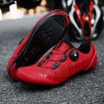 TABOLU 로드바이크 MTB 입문용 클릿슈즈 평페달슈즈 자전거신발, 36, 레드(로드클릿)