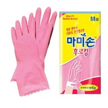 찐알짜 마미손 후로킹 중 내부면처리 핑크 천연 생 고무장갑, 상세페이지 참조