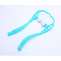 [제이위즈] 골프공 안마기 목 어깨 마사지기 경추 뒷목 지압 안마 목운동 기구 목지압기, 블루, 1개