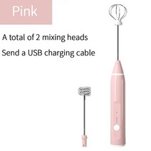계란 믹서 에그 혼합 가정용 쉐이커 믹서기 전기 털 USB 충전 3 속도 조정 주방 요리 도구 버블러 크림 소스 교반기 작은 우유 거품기 153, 1세대 핑크