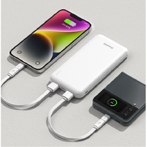 모즈온 슬림듀얼 보조배터리 10000mAh 멀티타입, SPE-2PCPPB100 x 1개, 화이트