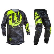 2019 플라이 피쉬 atv 바지 앰프 저지 콤보 motocross mx 레이싱 슈트 오토바이 moto 먼지 자전거 mx atv 기어 세트, XL-36, 검은색