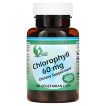 월드 오가닉 엽록소 클로로필 60mg 100캡슐, 1개, 100개