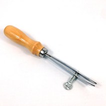 갈색가죽 가죽공예도구 우드헨들 크리저