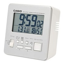 CASIO (카시오) 알람 시계 전파 실버 디지털 온도 습도 캘린더 표시 DQD-805J-8JF