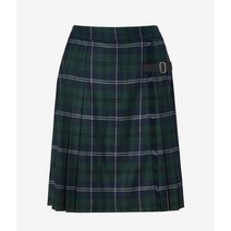 헤지스레이디스 [헤지스레이디]HSSK-2D920 그린 체크 올풀림장식 스커트