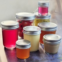 유리병 젤리214ml 다양한 밀폐유리병 도매 수축필름제공, 젤리 214ml