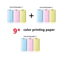 메모 프린터 프린터기 사진 Olaf미니 라벨 메이커 기계 포켓 프린터 무선 블루투스 사진 전화 인쇄 용지, 06 9pcs Thermal Color