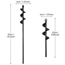용접턴테이블 용접포지셔너 aneng 2pcs 정원 식물 오거 나선형 드릴 비트 포스트 구멍 파는 도구 나무 혼합 씨앗 토양 비료 파기 구멍, b