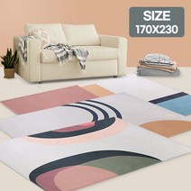 아트러그 170x230 포인트 사각카페트 사계절 먼지없는 물세탁
