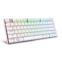 게이밍 키보드 z-88 tkl 기계식 : rgb 백라이트 파란색 스위치 분리형 케이블이 있는 알루미늄 소형 게임 흰색, 하얀, 우테무 브라운