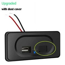 카라반 캠핑카 자동차 충전기 콘센트 듀얼 usb 출력 포트 전원 소켓 3.1a 캠퍼 밴 rv 캐러밴 용 예비 부품 액세서리 충전, 먼지 덮개 포함