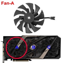 CPU 컴퓨터쿨러 쿨링팬 인텔 가성비 기본기가 바이트 슈퍼 그래픽 비디오 카드 용 쿨러 팬 교체, 01 fan A_01 RGB_01 Black