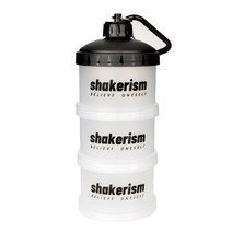 휴대용 프로틴 소분 보충제 보관 용기 단백질 파우더 케이스 수납통, 셰이커리즘3단 약180g