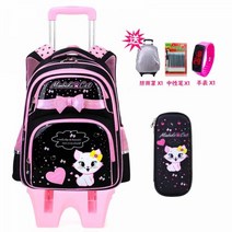 바퀴달린 책가방 캐리어 롤링 백팩 여행 어린이 초등 중학생 키즈 스트럿 초등학생 여아 6-12세 1-3-5-6학년 방수 트랙터 6