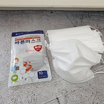 바른마스크 대형 10입 흰색(교환 환불불가), 단품