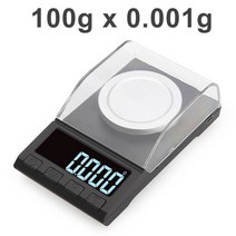 계량저울 0 001g 정밀 전자 100g50g20g 디지털 무게 보석 보석 다이아몬드 규모 휴대 실험실 무게 밀리그램 규모, 100g 0.001g