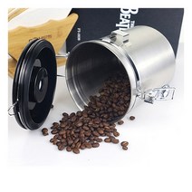 스테인레스 다용도 원두커피 보관함 1.5L (식검완료), 실버