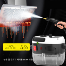 독일 스팀청소기 고온 고압 다기능 가정용 자동차 소독, 파워 2800W + 스팀 + 음이온 살균