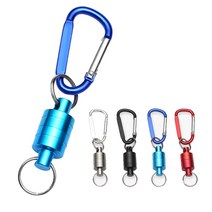 마그네틱 카라비너 낚시 등산 캠핑 자석 탈부착, 블랙