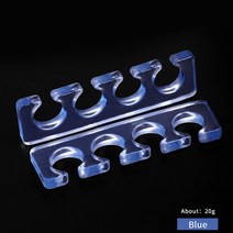 2 개쌍 환경 네일 아트 실리콘 손가락 분리기 슈퍼 소프트 재활용 발가락 공간 분배기 양식 손톱 팁 매니큐어 도구, 파란색