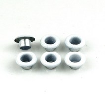 6mm 금속 구멍 와셔 가죽 공예 수리 그로멧 라운드 아이 링 신발 가방 의류 벨트 모자 100 세트, White