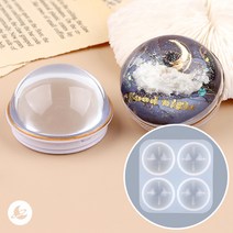 4구 반구 돔 몰드 레진 아트 공예 재료 RM025, 단품