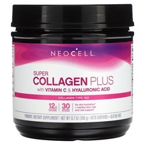 NeoCell 네오셀 슈퍼 플러스 비타민C 히알루론산 함유 390g(13.7oz)